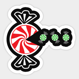 Peppermint Eating Candies Sticker